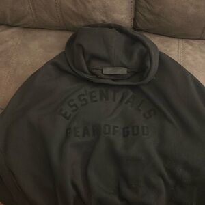 Black essential hoodie